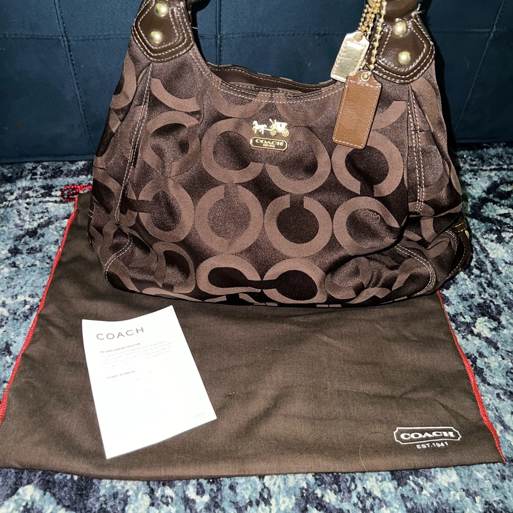 Authentic Coach signature collection Shoulder Bag - includes Dust Bag